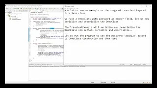 What is Transient Keyword in Java and it s usage