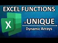 UNIQUE Dynamic Function in Microsoft Excel