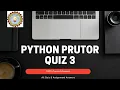 Prutor Python Quiz 3 Answers Prutor Quiz 3 Python quiz 3 No UFM