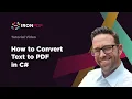 How to Convert Text to PDF in C