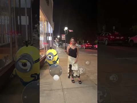 Minion Walks up to Girl Talking on Street, She Tells It She Has a Boyfriend