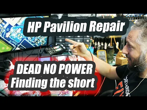 Download MP3 HP Pavilion No Power Repair - Tracing short circuit using voltage injection & thermal camera