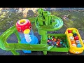 Download Lagu Water Marble Run Race! Transparent Water Tank + Transparent Slider + Kumikumi Slope + HABA Long ver