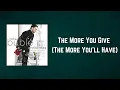 Michael Bublé - The More You Give The More You'll Have (Lyrics)
