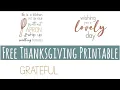 Free Printable for Thanksgiving
