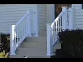 Vinyl Railing Attached To Concrete Patio Stairs