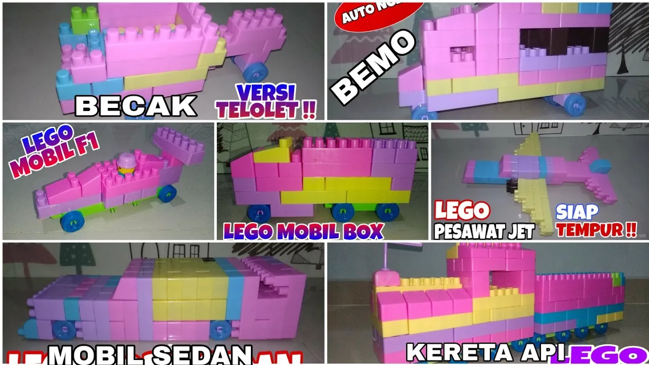 Mainan Anak Laki Lego│WANGE Lego Brick Power Machinery │Caterpillars │Catapult - PART II