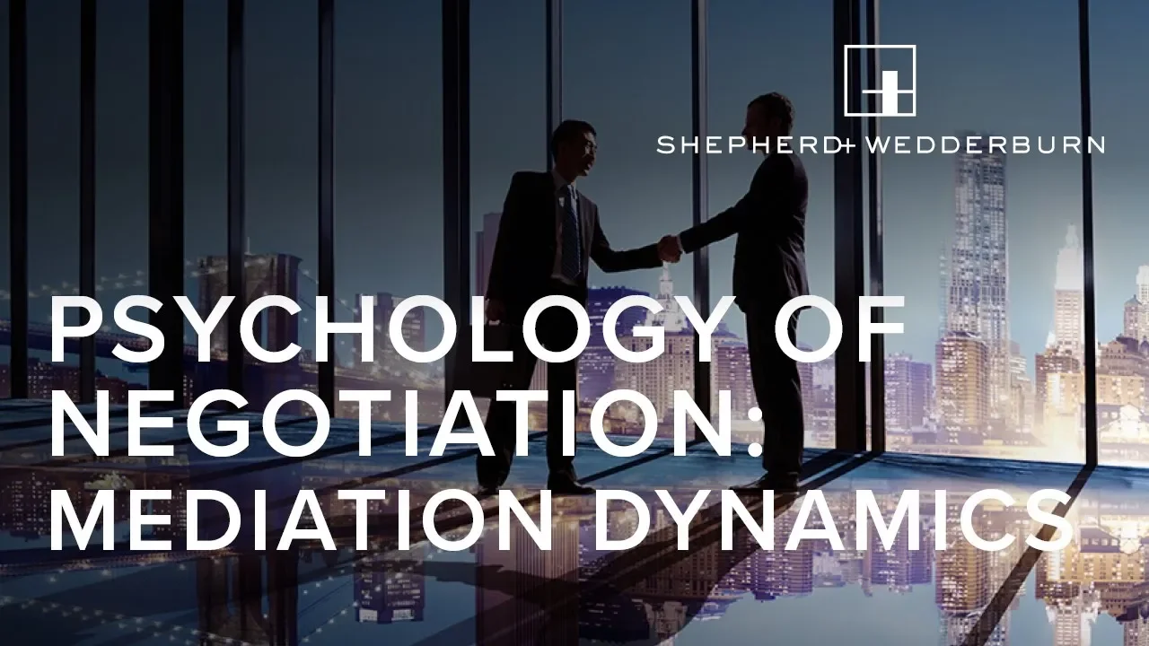 Psychology of negotiation: mediation dynamics