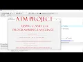 Mini ATM project using c and c programming language ATM project in c and c c atm project