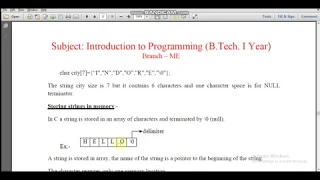 String Initialization