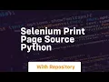 selenium print page source python