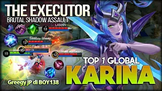 Perfect Executor Brutal Shadow Assault Greegy JP di BOY138 Top 1 Global Karina - MLBB