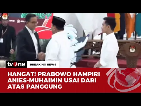 Momen Anies-Muhaimin Jabat Tangan Prabowo-Gibran