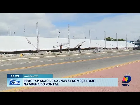 Programação de carnaval de Navegantes começa hoje no Pontal