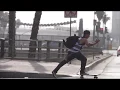 Man Skateboarding In