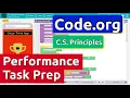 Code org Performance Task Prep Tutorial How to Format and Save Your Code for Your PT
