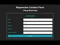 Responsive Contact Form Using Bootstrap