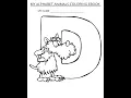 alphabet animal coloring pages printable