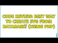 Code Review Best way to create SVG from database Using PHP