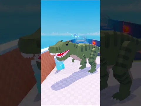 EL PEQUEÑO DINO ENTRENA PARA VENGARZE DE KONG #roblox #shorts