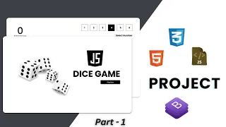 Dice Game Using Html CSS JavaScript Bootstrap Part 1