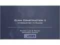 Lecture 11 - Claim Construction 1