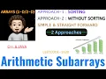 Arithmetic Subarrays 2 Approaches Sorting Without Sorting Leetcode-1630