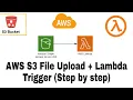 Aws Lambda Trigger S3 and Read the contents in the file Step by step guide