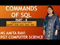 Commands of SQL Part 8 AGGREGATE FUNCTIONS COUNT SUM MAX MIN AVG CS IP Class 12 B tech