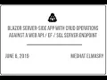 Blazor server-side app with CRUD operations against a Web API EF SQL Server endpoint