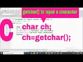 how can we input single character using getchar function part 8 1