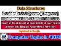 Double Ended Queue Dequeue implementation using linked list