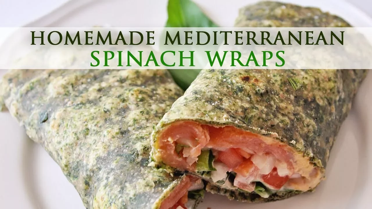Homemade Mediterranean Spinach Wraps - Healthy Recipe