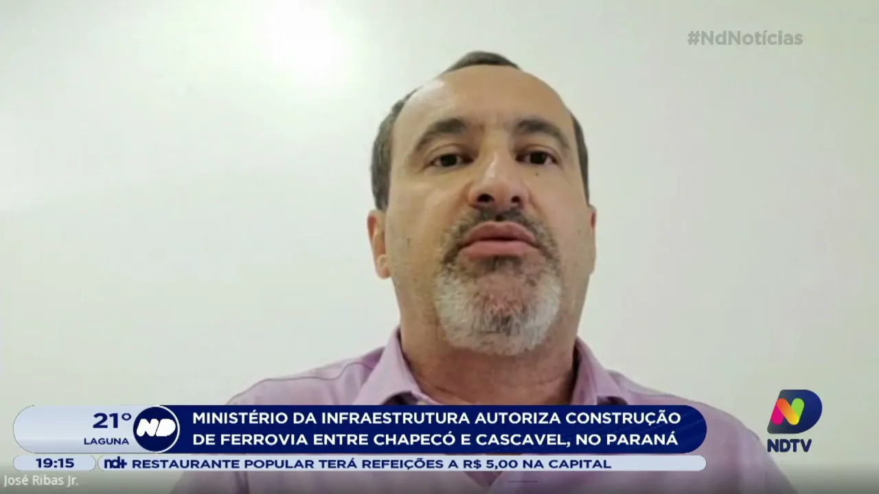 Ministério da Infraestrutura autoriza construção de ferrovia entre Chapecó e Cascavel