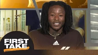 Saints Alvin Kamara talks Saquon Barkley Pelicans playoff run workout First Take ESPN