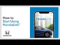 How to Start Using HondaLink