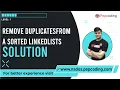 Remove duplicates from a sorted Linked List Solution