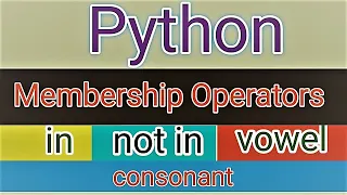 python membership operators in not in python for beginners bangla tutorial
