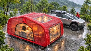 RAIN CAMPING ⛈️ XXL INFLATABLE CAPSULE TENT