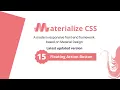 Floating action button in materialize css - Floating action button