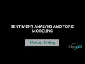 Sentiment Analysis and Topic Modeling Manual Coding