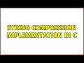 String compression implementation in C 2 Solutions