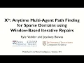 X Anytime Multi-Agent Path Finding for Sparse Domains using Window-Based Iterative Repairs - Full