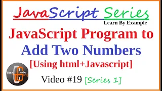 JavaScript program to add two numbers