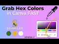 How to get color hex codes in canva quick color picker trick