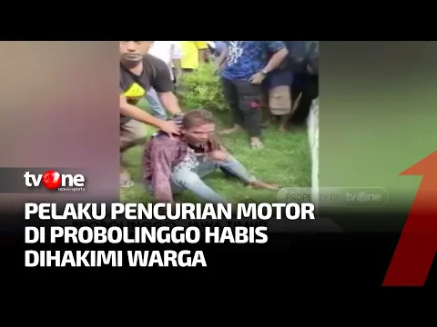 Kepergok Hendak Curi Motor, Pelaku Bonyok Dihakimi Warga