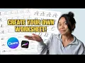 How to create a CALLIGRAPHY worksheet using Canva