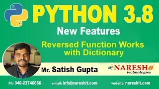 Python New Features Reversed Function Works with Dictionary by Satish Gupta