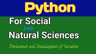 Python Variables and Constants Declaration of Variables Initialization of Variabes