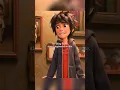 Hiro responds wittily to Aunt Cass s various questions